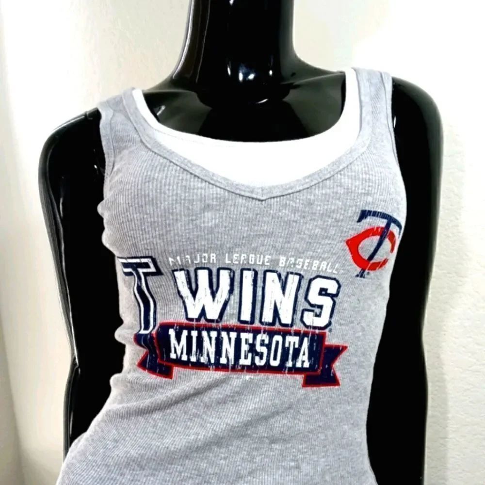 MajorāLeagueāBaseballāMinnesotaĀ TwinsāRibbedāTankāTopā-G